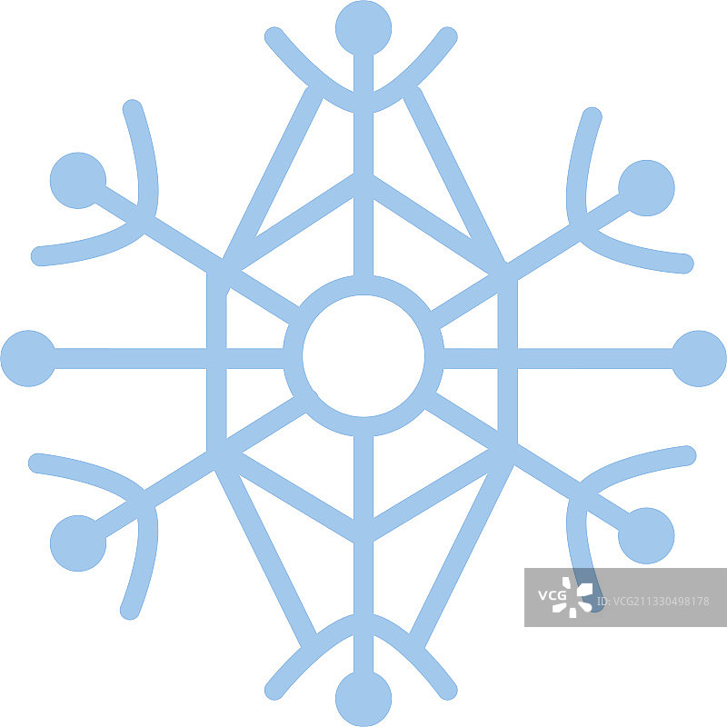 雪花圣诞节冬季蓝色线条概念图片素材