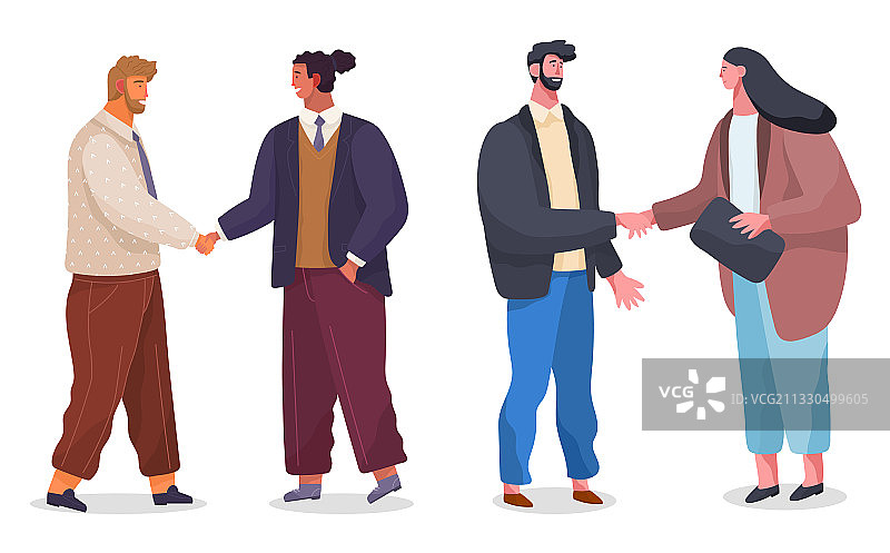 人们在合同业务中握手图片素材