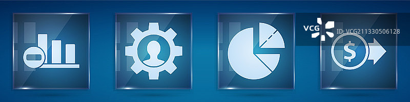 齿轮内部人物饼图信息图图片素材