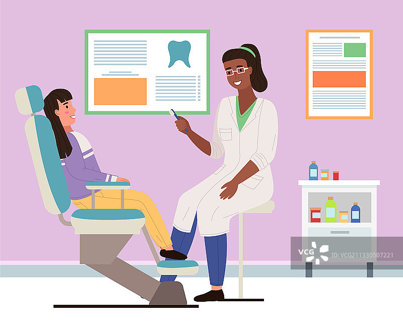 牙医正在为病人刷牙图片素材