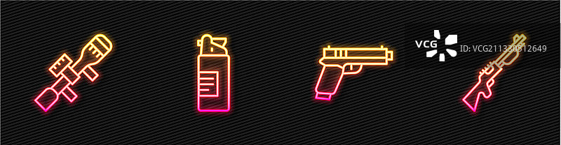 手枪、狙击枪瞄准镜合集图片素材