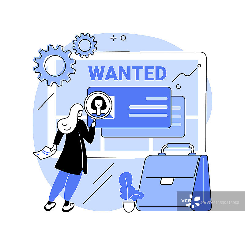 招聘员工抽象概念图片素材