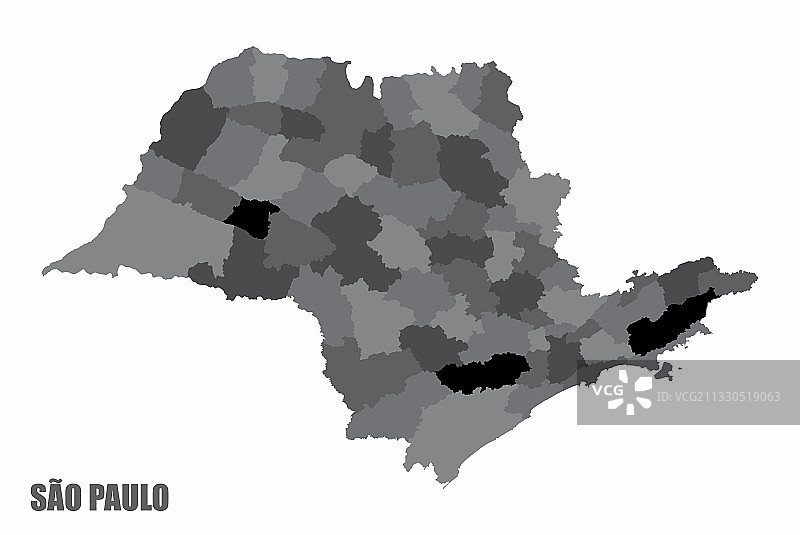 圣保罗地区地图图片素材