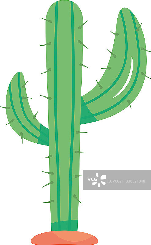 仙人掌植物彩色图标设计图片素材