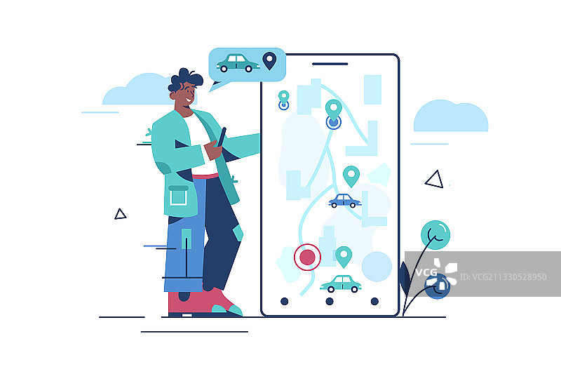 车辆位置地图图片素材