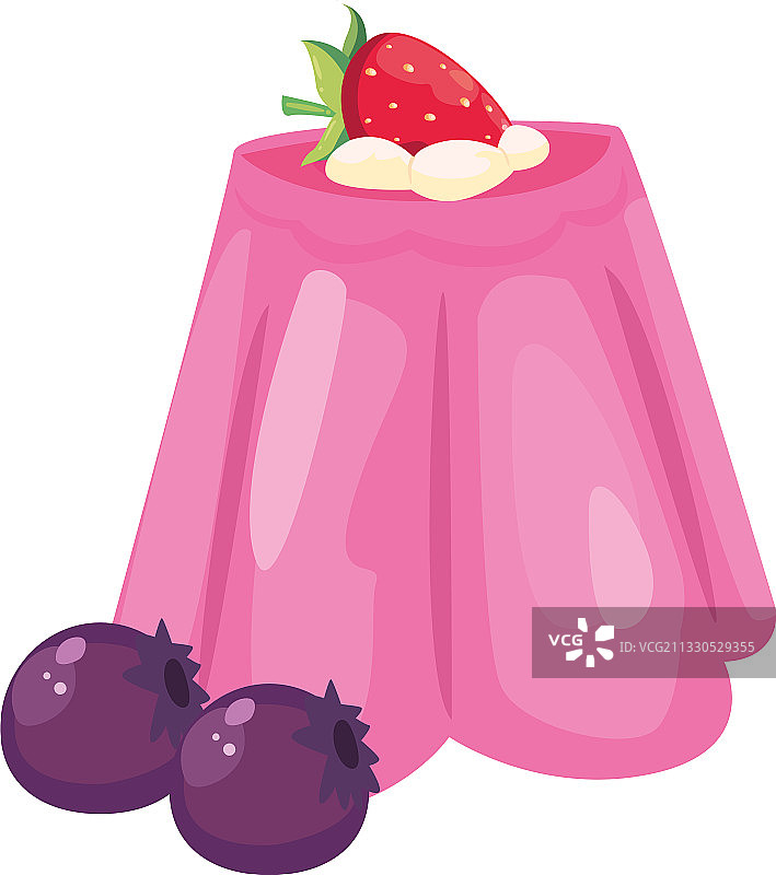 草莓设计甜果冻图片素材