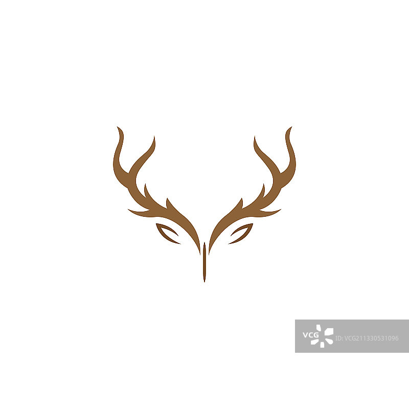 鹿角标志设计图片素材