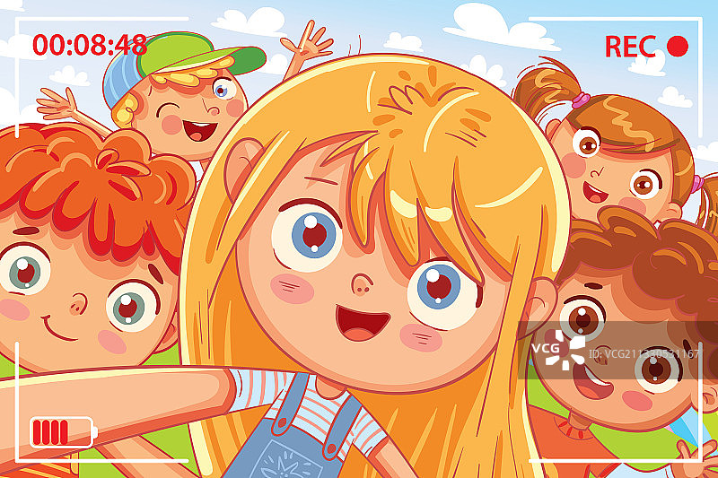 朋友们自拍合影图片素材