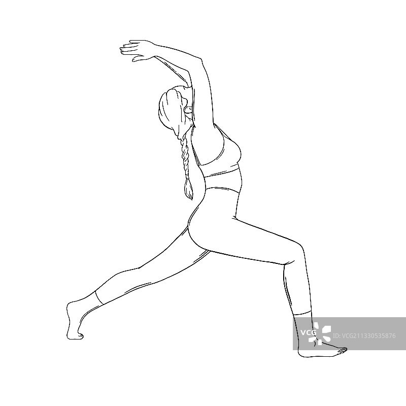 瑜伽战士第二式或圣战士第二式图片素材