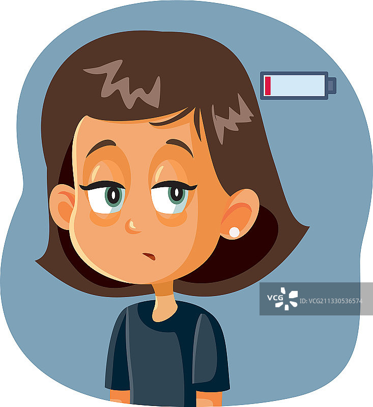 疲惫的女孩精力耗尽图片素材