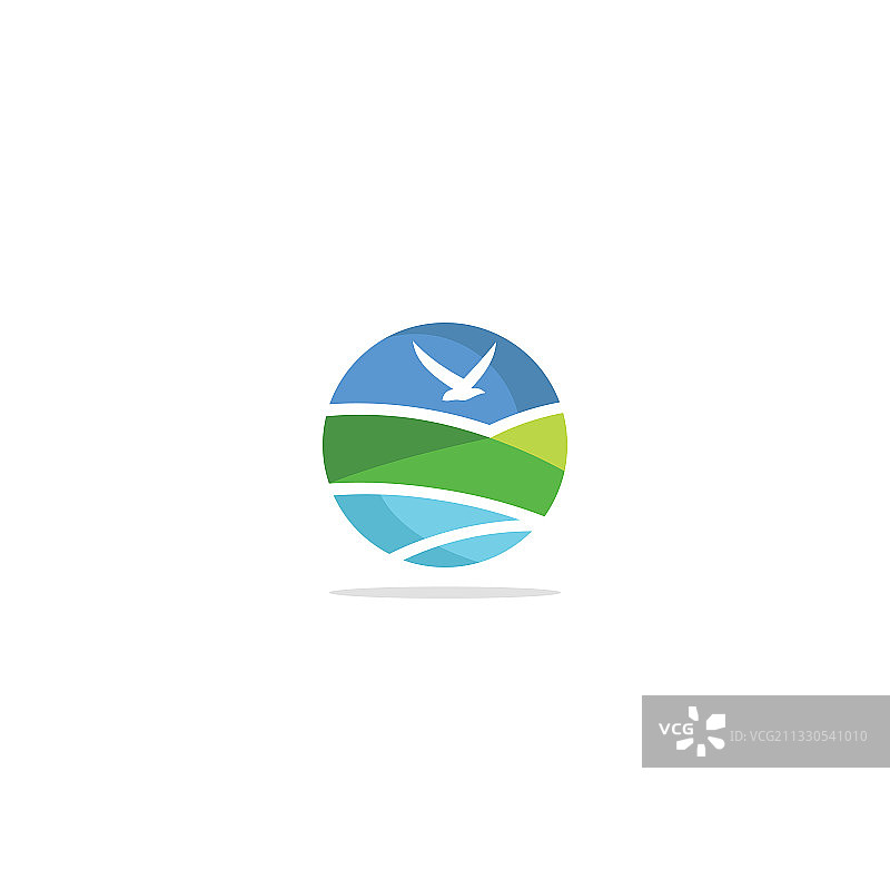 风景自然鸟类环保Logo图片素材