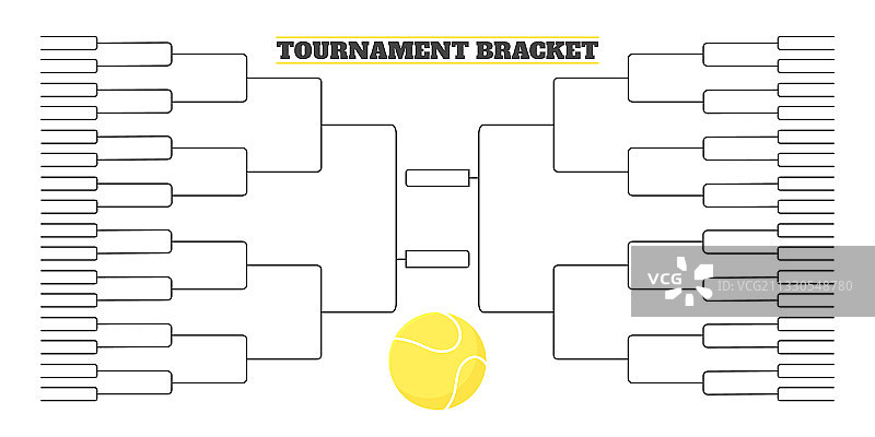 64支队伍锦标赛对阵模板图片素材