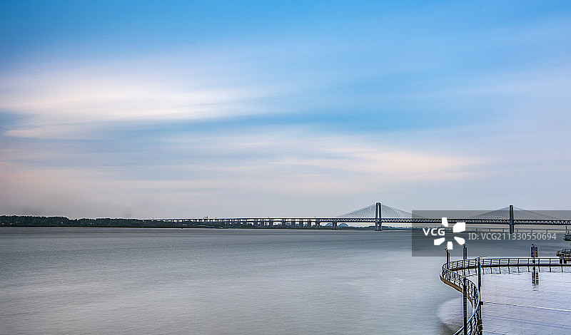远眺芜湖三桥图片素材