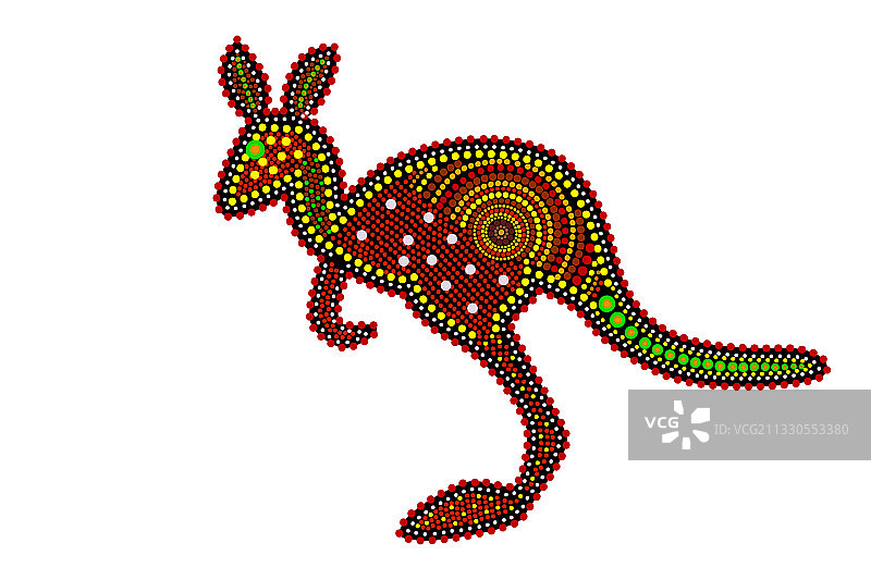 白色背景下的袋鼠图片素材