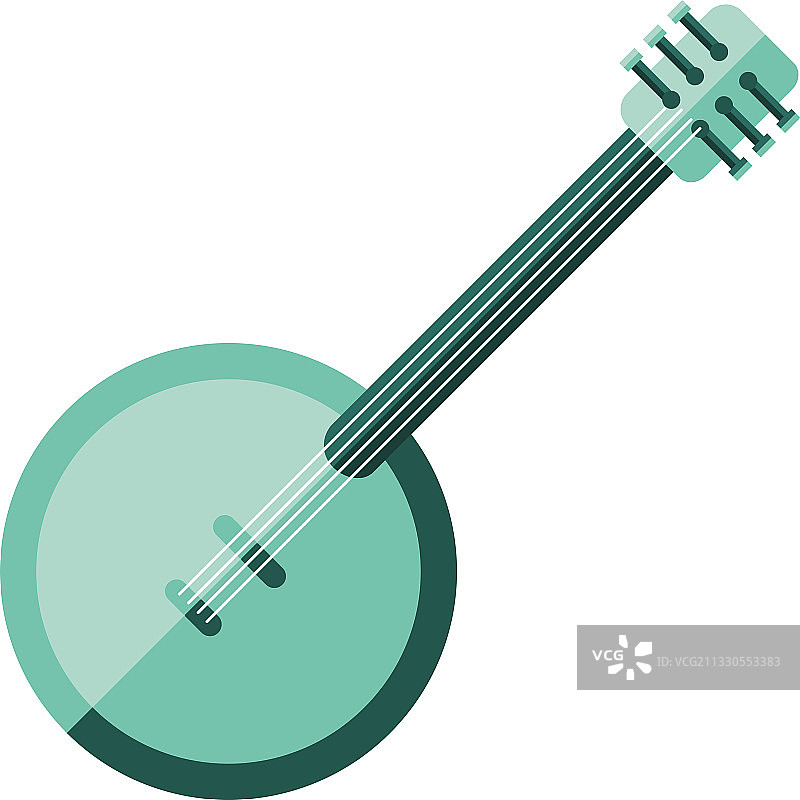 班卓琴吉他乐器图标设计图片素材