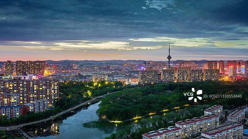 万家灯火图片素材