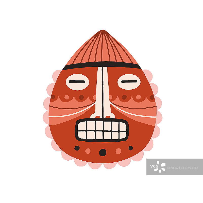 闭着眼睛的非洲部落面具图片素材