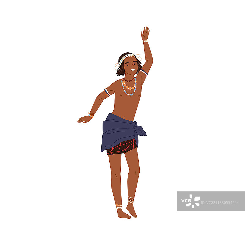 跳部落仪式舞蹈的可爱非洲男孩图片素材