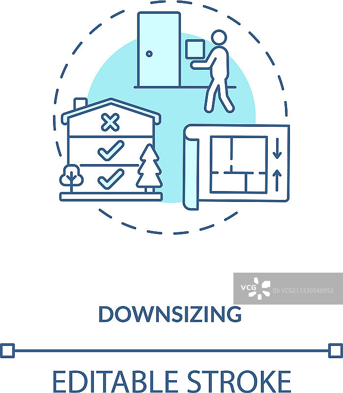 缩小概念图标图片素材