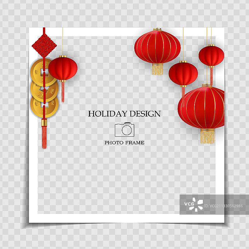 节日背景相框模板：中国风图片素材