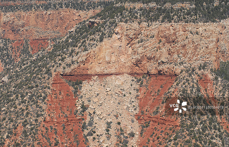 美国亚利桑那州大峡谷国家公园风化墙壁全画幅照片图片素材