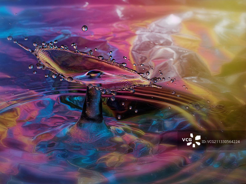 水中飞溅的水花特写图片素材