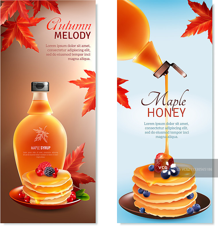 枫糖浆竖版banner合集图片素材