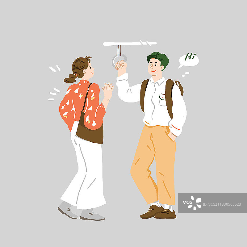上班，两人，地铁图片素材