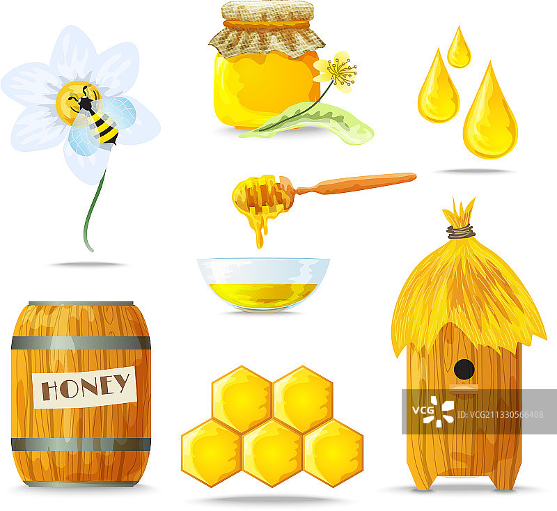 蜂蜜图标合集图片素材