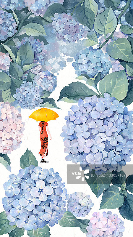 芒种节气插画图片素材