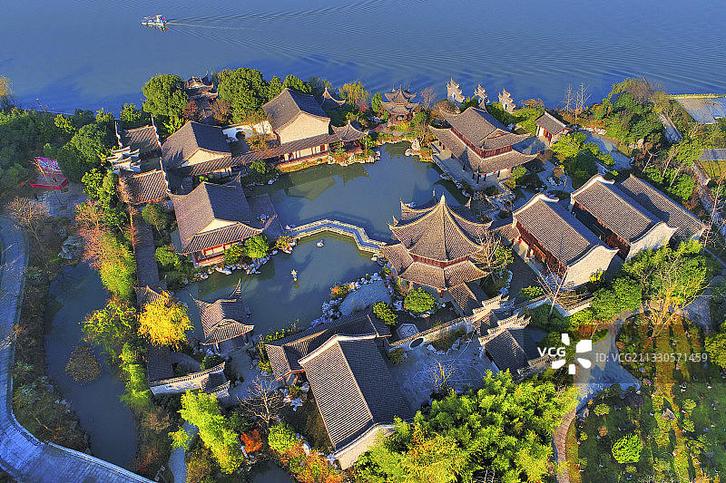 《梁祝公园晨曦》图片素材