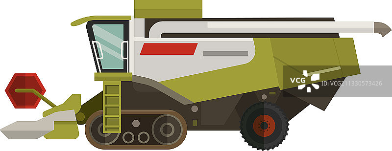 玉米联合收割机农用机械扁平图标图片素材
