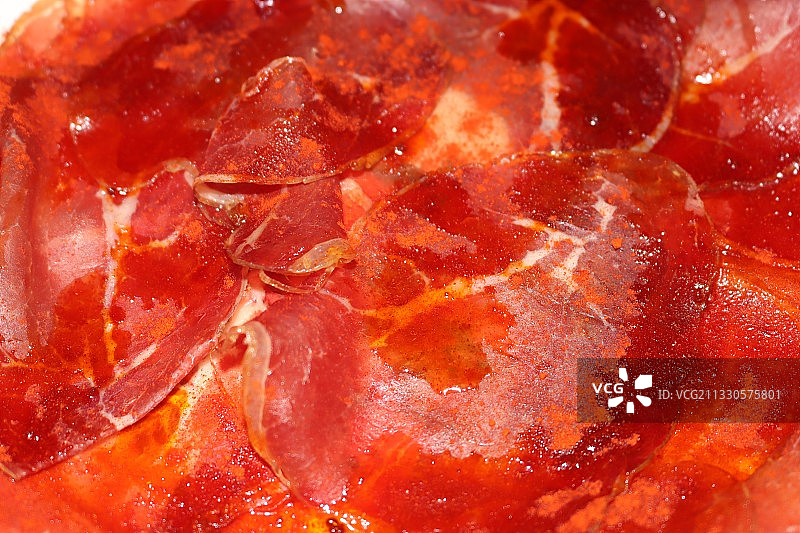 特写肉在盘子图片素材