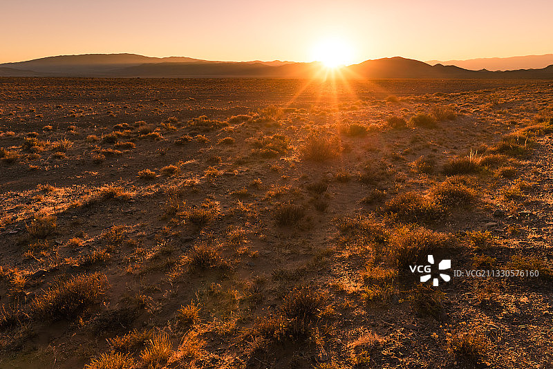 阿根廷萨尔塔省的日落美景图片素材