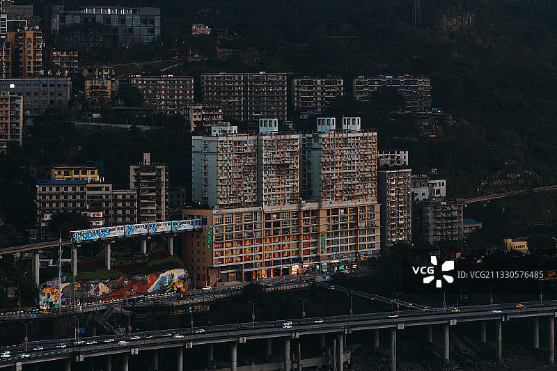 穿楼轻轨图片素材