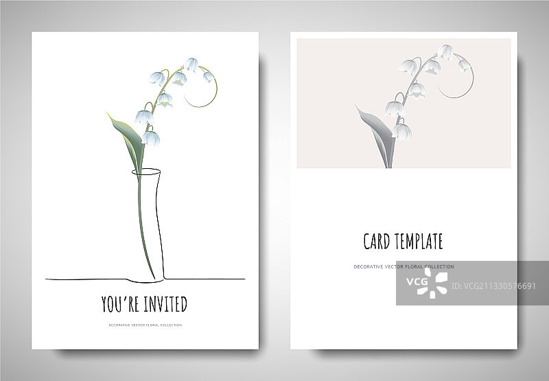 铃兰贺卡模板图片素材