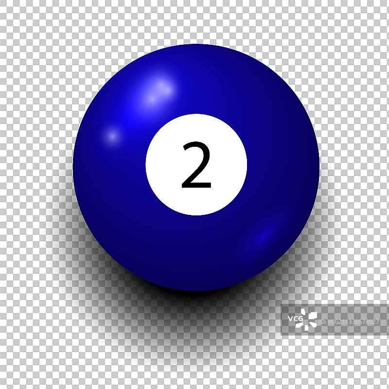 2号蓝色台球库存图片素材