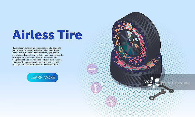 无气轮胎3D 2.5D图片素材
