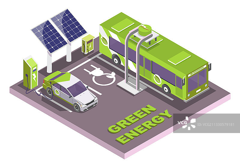 电动汽车充电站图片素材