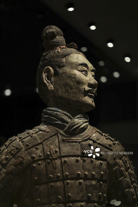 国际博物馆日，中国馆藏文物修复保护技术成果彩绘兵马俑图片素材