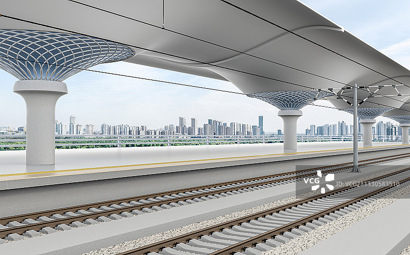 高速铁路列车车站图片素材