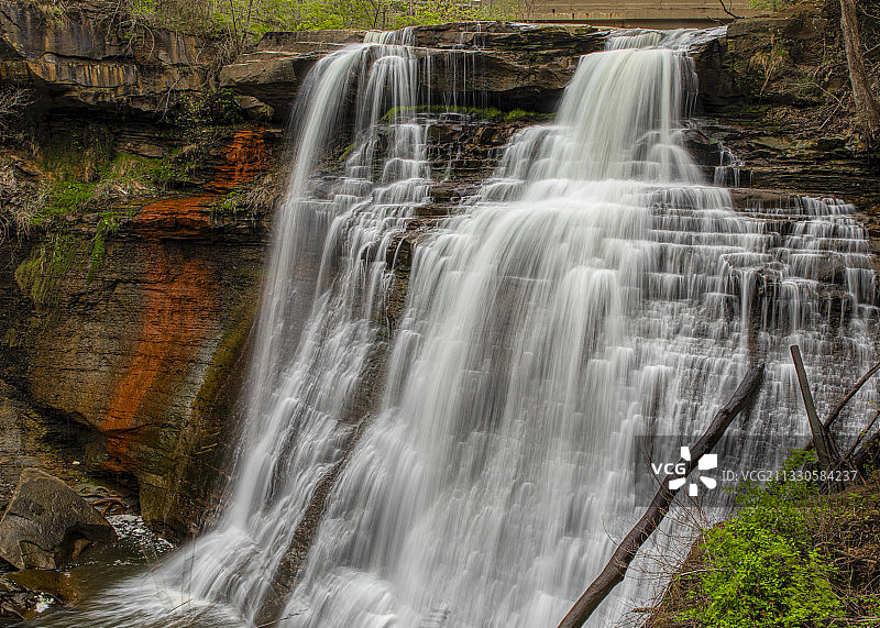 美国白兰地酒瀑布的森林风光图片素材
