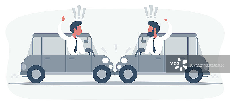 两名司机在汽车上的冲突图片素材