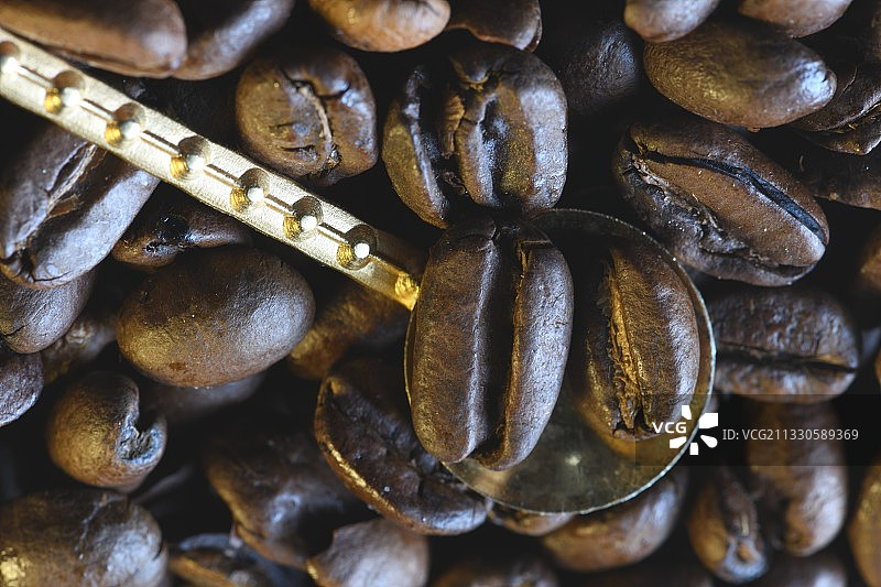 法国咖啡豆全画幅照片图片素材