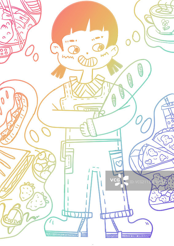 爱吃女孩图片素材