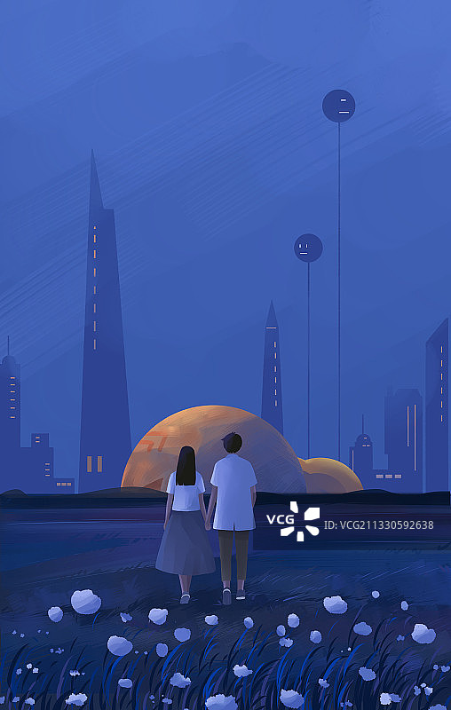 末日景象 昏暗的未来城市图片素材