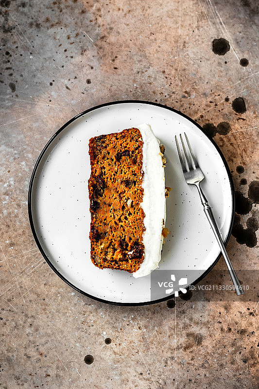 桌上盘中甜点俯视图图片素材