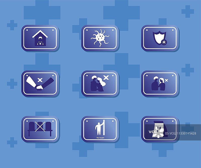 新常态路标渐变风格图标集图片素材