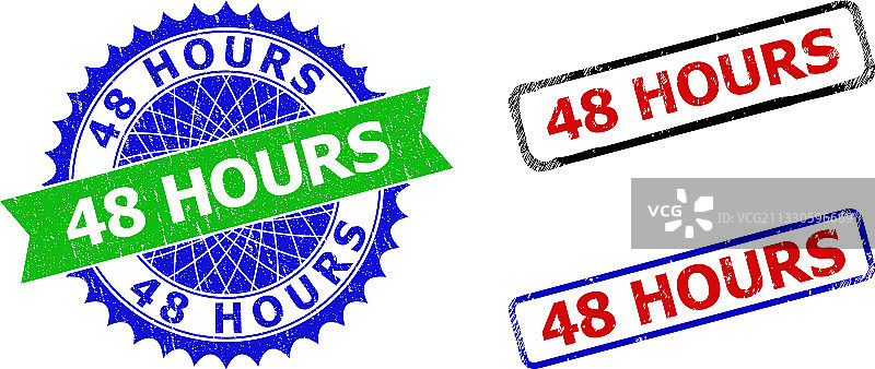 48小时双色徽章图片素材