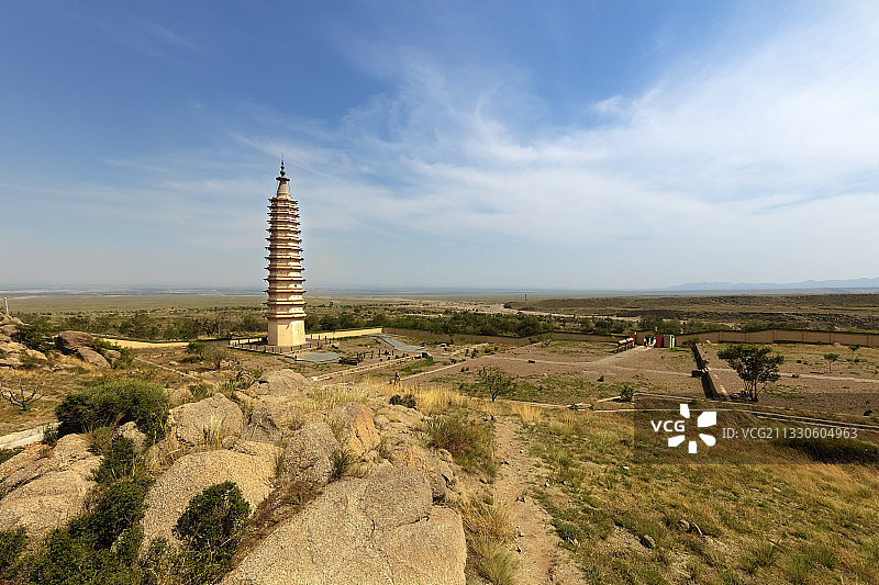 拜寺口双塔  银川图片素材